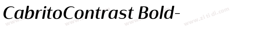CabritoContrast Bold字体转换